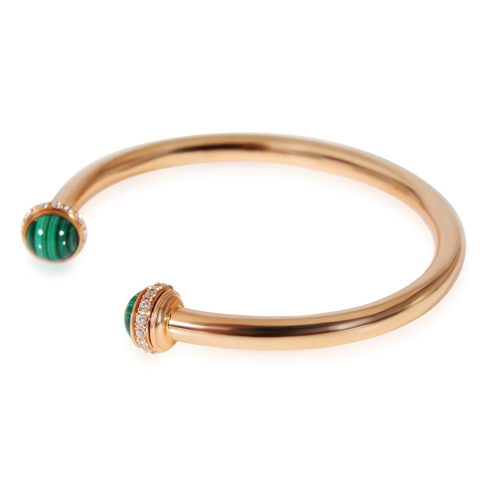 Piaget Possession Malachite Diamond Bangle in 18K Rose Gold 0.38 CTW - Picture 2 of 6